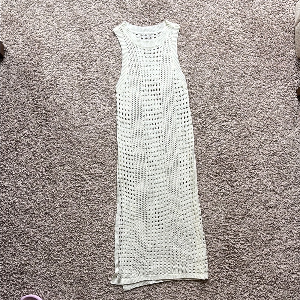 Sleeveless Crochet Cover Up Dress